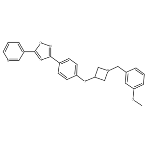 1-(3-Methoxybenzyl)-3-azetanyl {4-[5-(3-pyridyl)-1,2,4-oxadiazol-3-yl]phenyl} ether Structure