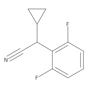 Benzeneacetonitrile, I+/--cyclopropyl-2,6-difluoro- Structure