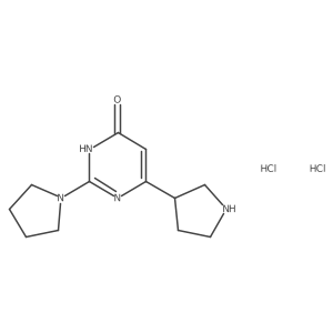 2-(Pyrrolidin-1-yl)-6-(pyrrolidin-3-yl)pyrimidin-4-ol dihydrochloride Structure