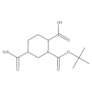 1-[(Tert-butoxy)carbonyl]-5-carbamoylpiperidine-2-carboxylic acid结构式