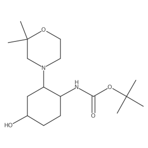 tert-butyl N-[2-(2,2-dimethylmorpholin-4-yl)-4-hydroxycyclohexyl]carbamate结构式