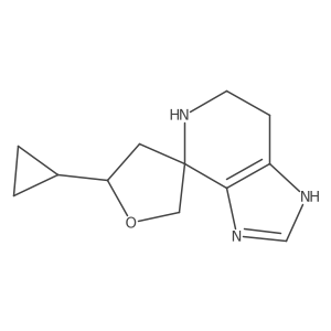 5'-Cyclopropyl-3,5,6,7-tetrahydrospiro[imidazo[4,5-c]pyridine-4,3'-oxolane] Structure