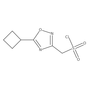 (5-Cyclobutyl-1,2,4-oxadiazol-3-yl)methanesulfonyl chloride Structure