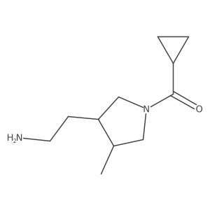 rac-2-[(3R,4R)-1-cyclopropanecarbonyl-4-methylpyrrolidin-3-yl]ethan-1-amine结构式