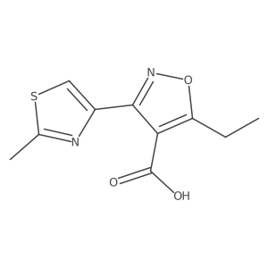 5-Ethyl-3-(2-methyl-1,3-thiazol-4-yl)-1,2-oxazole-4-carboxylic acid Structure
