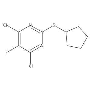 4,6-Dichloro-2-(cyclopentylsulfanyl)-5-fluoropyrimidine Structure