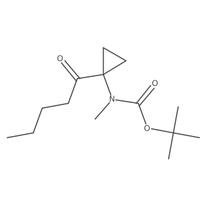 tert-butyl N-methyl-N-(1-pentanoylcyclopropyl)carbamate结构式