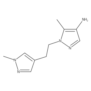 5-methyl-1-[2-(1-methyl-1H-pyrazol-4-yl)ethyl]-1H-pyrazol-4-amine结构式