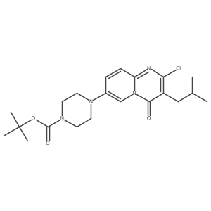 tert-butyl 4-[2-chloro-3-(2-methylpropyl)-4-oxo-4H-pyrido[1,2-a]pyrimidin-7-yl]piperazine-1-carboxylate Structure