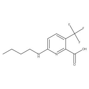6-(Butylamino)-3-(trifluoromethyl)pyridine-2-carboxylic acid Structure