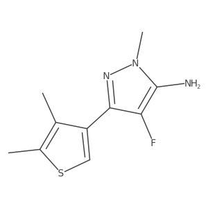 3-(4,5-dimethylthiophen-3-yl)-4-fluoro-1-methyl-1H-pyrazol-5-amine Structure
