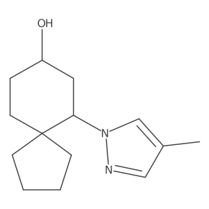 6-(4-methyl-1H-pyrazol-1-yl)spiro[4.5]decan-8-ol结构式