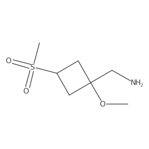 (3-Methanesulfonyl-1-methoxycyclobutyl)methanamine结构式