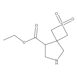 Ethyl 2,2-dioxo-2lambda6-thia-6-azaspiro[3.4]octane-8-carboxylate结构式