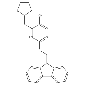 2-({[(9H-fluoren-9-yl)methoxy]carbonyl}amino)-3-(thiolan-2-yl)propanoic acid结构式