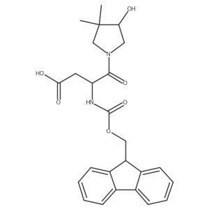 3-({[(9H-fluoren-9-yl)methoxy]carbonyl}amino)-4-(4-hydroxy-3,3-dimethylpyrrolidin-1-yl)-4-oxobutanoic acid结构式