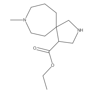 Ethyl 8-methyl-2,8-diazaspiro[4.6]undecane-4-carboxylate结构式