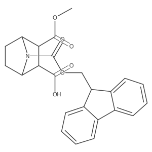 7-{[(9H-fluoren-9-yl)methoxy]carbonyl}-3-(methoxycarbonyl)-7-azabicyclo[2.2.1]heptane-2-carboxylic acid结构式