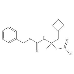 3-{[(Benzyloxy)carbonyl]amino}-4-cyclobutyl-3-methylbutanoic acid结构式