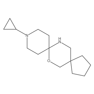 11-Cyclopropyl-7-oxa-11,14-diazadispiro[4.2.5^{8}.2^{5}]pentadecane结构式