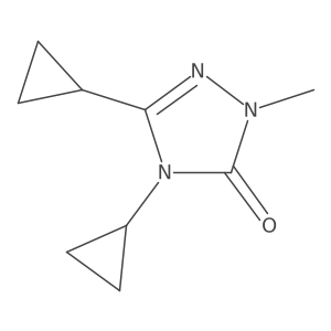 3,4-dicyclopropyl-1-methyl-4,5-dihydro-1H-1,2,4-triazol-5-one Structure