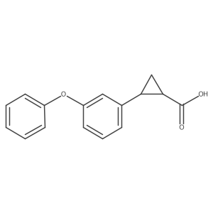 rac-(1R,2R)-2-(3-phenoxyphenyl)cyclopropane-1-carboxylic acid结构式