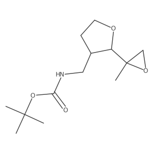 tert-butyl N-{[2-(2-methyloxiran-2-yl)oxolan-3-yl]methyl}carbamate结构式