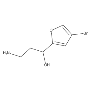(1S)-3-amino-1-(4-bromofuran-2-yl)propan-1-ol结构式