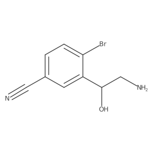 3-[(1S)-2-amino-1-hydroxyethyl]-4-bromobenzonitrile Structure