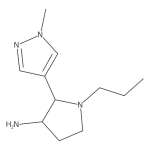 2-(1-methyl-1H-pyrazol-4-yl)-1-propylpyrrolidin-3-amine Structure