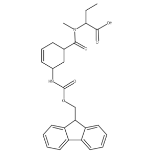 rac-2-{1-[(1R,5S)-5-({[(9H-fluoren-9-yl)methoxy]carbonyl}amino)cyclohex-3-en-1-yl]-N-methylformamido}butanoic acid结构式