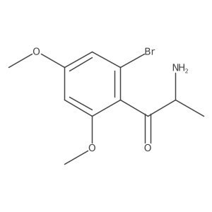 2-Amino-1-(2-bromo-4,6-dimethoxyphenyl)propan-1-one结构式