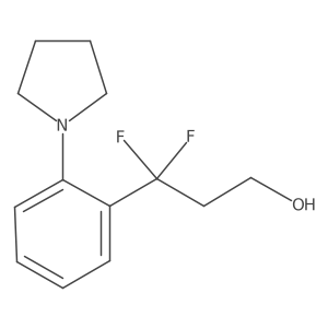 3,3-Difluoro-3-[2-(pyrrolidin-1-yl)phenyl]propan-1-ol Structure
