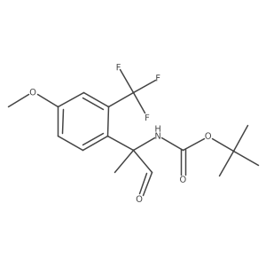 tert-butyl N-{2-[4-methoxy-2-(trifluoromethyl)phenyl]-1-oxopropan-2-yl}carbamate结构式