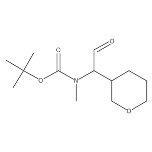 tert-butyl N-methyl-N-[1-(oxan-3-yl)-2-oxoethyl]carbamate结构式