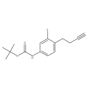 tert-butyl N-[4-(but-3-yn-1-yl)-3-fluorophenyl]carbamate结构式