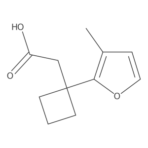 2-[1-(3-Methylfuran-2-yl)cyclobutyl]acetic acid结构式