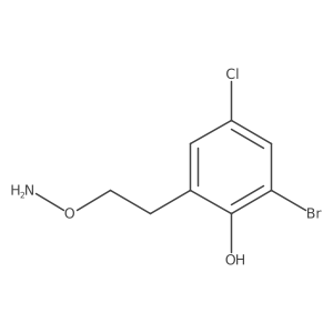 2-[2-(Aminooxy)ethyl]-6-bromo-4-chlorophenol Structure
