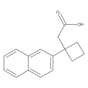 2-[1-(Naphthalen-2-yl)cyclobutyl]acetic acid结构式