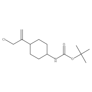 tert-Butyl(4-(3-chloroprop-1-en-2-yl)cyclohexyl)carbamate结构式