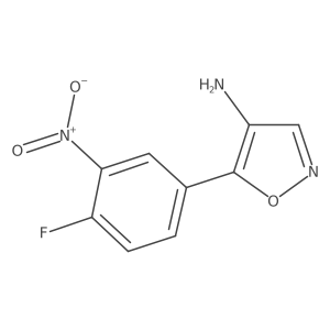 5-(4-Fluoro-3-nitrophenyl)-1,2-oxazol-4-amine Structure