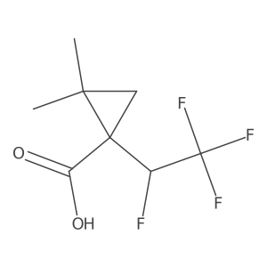 2,2-Dimethyl-1-(1,2,2,2-tetrafluoroethyl)cyclopropane-1-carboxylic acid结构式