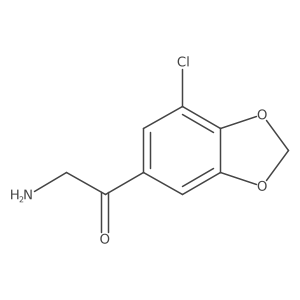 2-Amino-1-(7-chloro-1,3-dioxaindan-5-yl)ethan-1-one Structure