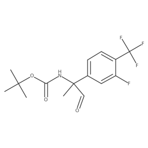 tert-butyl N-{2-[3-fluoro-4-(trifluoromethyl)phenyl]-1-oxopropan-2-yl}carbamate Structure