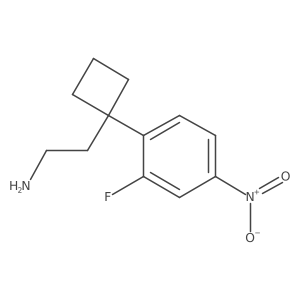 2-[1-(2-Fluoro-4-nitrophenyl)cyclobutyl]ethan-1-amine Structure