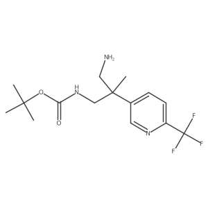 tert-butyl N-{3-amino-2-methyl-2-[6-(trifluoromethyl)pyridin-3-yl]propyl}carbamate Structure