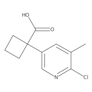 1-(6-Chloro-5-methylpyridin-3-yl)cyclobutane-1-carboxylic acid Structure