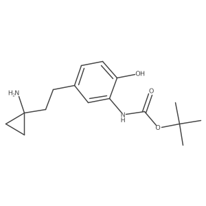 tert-butyl N-{5-[2-(1-aminocyclopropyl)ethyl]-2-hydroxyphenyl}carbamate结构式
