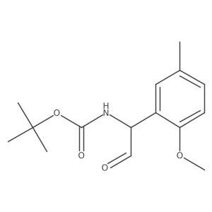 tert-butyl N-[1-(2-methoxy-5-methylphenyl)-2-oxoethyl]carbamate Structure