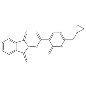 1,3-dioxo-2,3-dihydro-1H-isoindol-2-yl 2-(cyclopropylmethyl)-6-oxo-1,6-dihydropyrimidine-5-carboxylate Structure